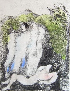Marc Chagall Painting - Le Manteau De Noe pintado a mano grabado contemporáneo Marc Chagall